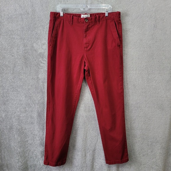 Penguin Munsingwear men's chino pants burgundy wine red 36 x 32 business casual - Picture 2 of 16